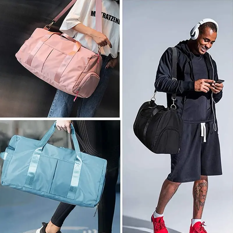 Waterproof Duffel Bag Pink For Women and Men Swim Sports Travel Gym Bag,19.68inch