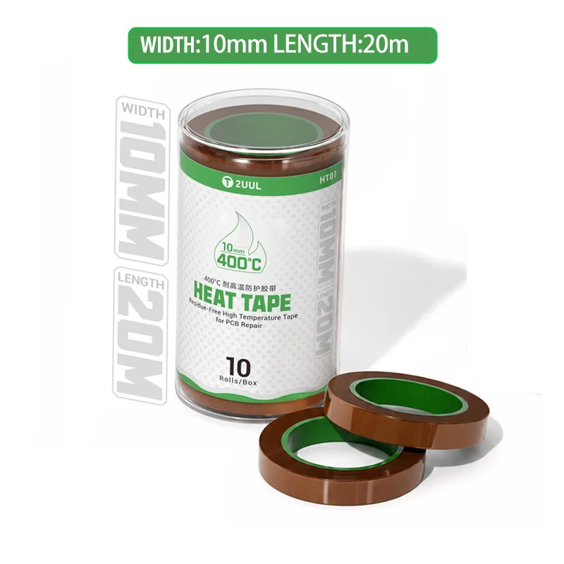 Фото 2UUL HT01 HT02 400C Каптоновая термостойкая лента для пайки печатных плат, термоизоляции материнских плат мобильных телефонов, ремонта и защиты. №5
