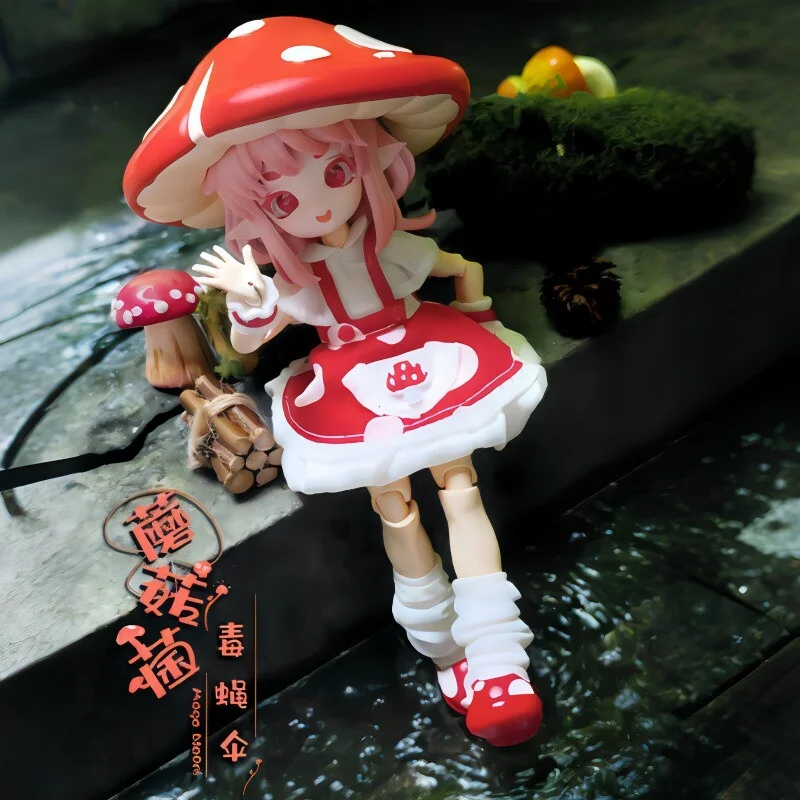 Фото Горячая новинка: Оригинальная коллекционная фигурка-сюрприз Mogo Bloom Mushroom Blind Box 1/12 BJD, шарнирная кукла-фигурка, украшение, подарок на день рождения №5