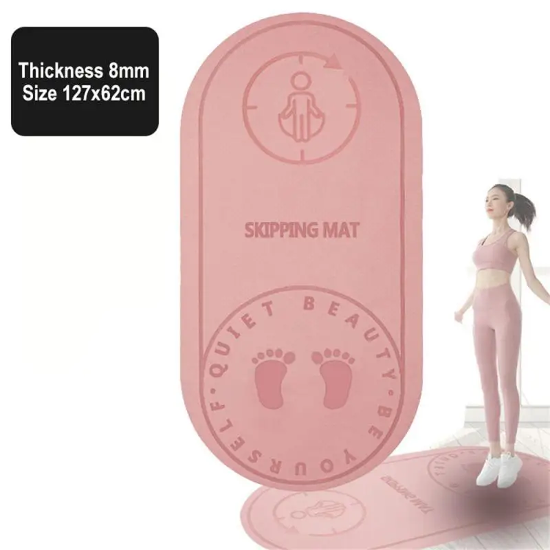 

8MM Jump Rope Mat Anti-noice Thick Yoga Pilates Cushioning Mute Exercise Mat Mats Sound Insulation And Shock Absorption Gym Mats