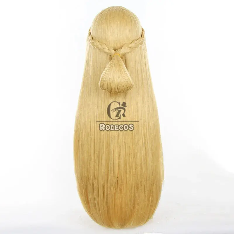 Вкусный в Dungeon Marcille Donato Парики для косплея 80 см Светлые синтетические волосы