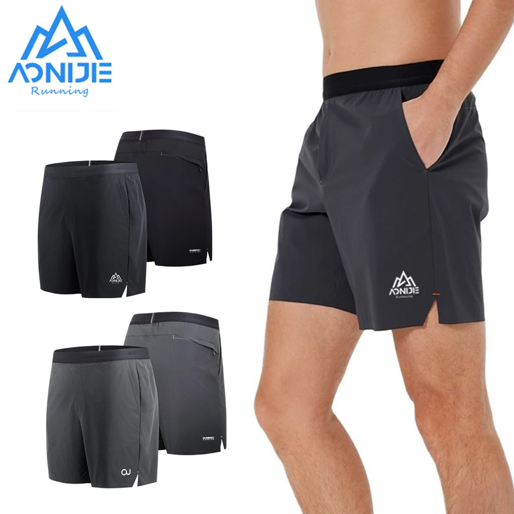 

AONIJIE FM5119 Man Male Quick Dry Sports Shorts Elastic Waistband Boxer With Side Pocket For Daily Running Gym Exercise