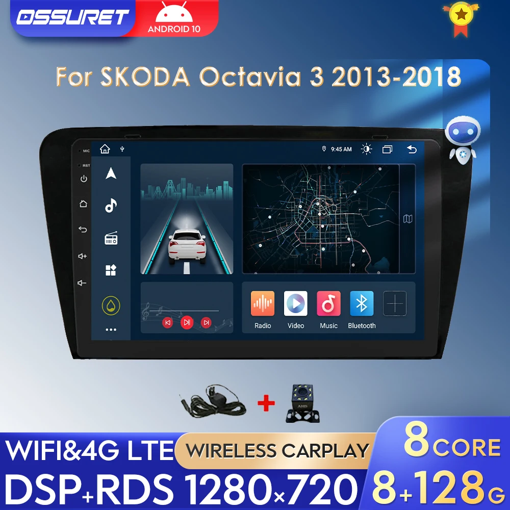 

Автомобильный радиоприемник 2 Гб 64 Гб GPS-навигация для SKODA Octavia 3 2013-2018 мультимедийный плеер Android автомобильный 10 TPMS Carplay SWC головное устройство...