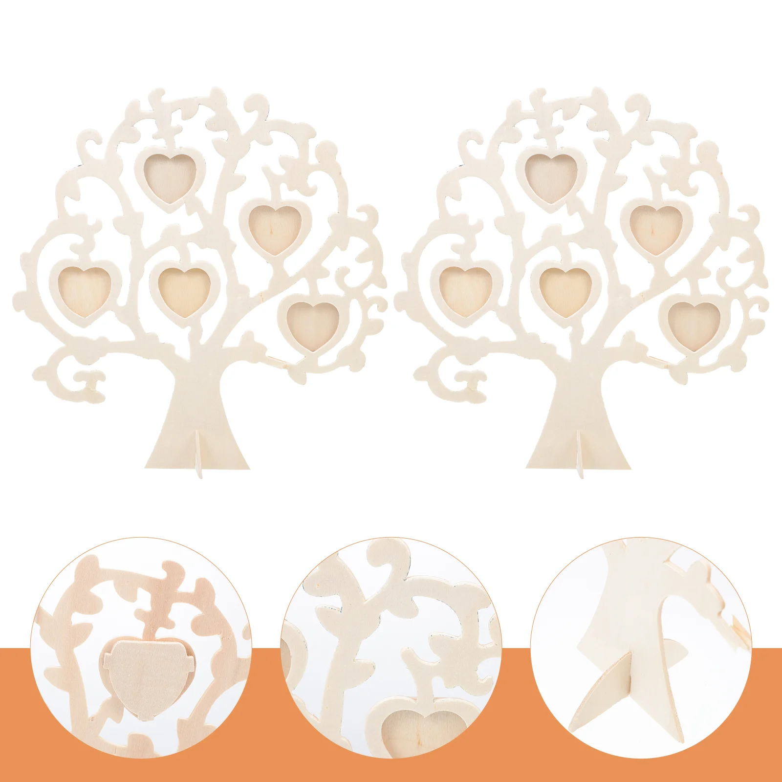 

2 Sets Love Tree Shape Photo Frames Home Decor Photo Holder for Friends Relatives