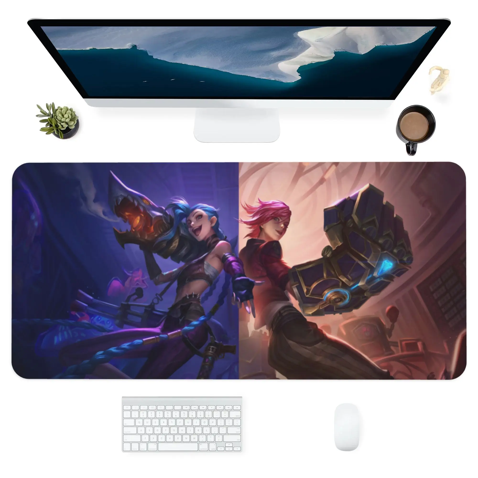 

LOL Customized HD Printing Gaming Mousepad Computer Lock Edge Natural Rubber E-sports Desk Pad kawaii desk pad Large Mouse Pad
