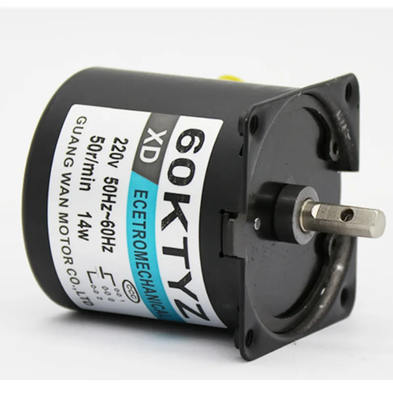 60Ktyz 14 Вт Ac Permanente Magneet Synchrone мотор 110В/220В мотор-редуктор Miniatuur Lage Snelheid Grote Koppel Kleine -
