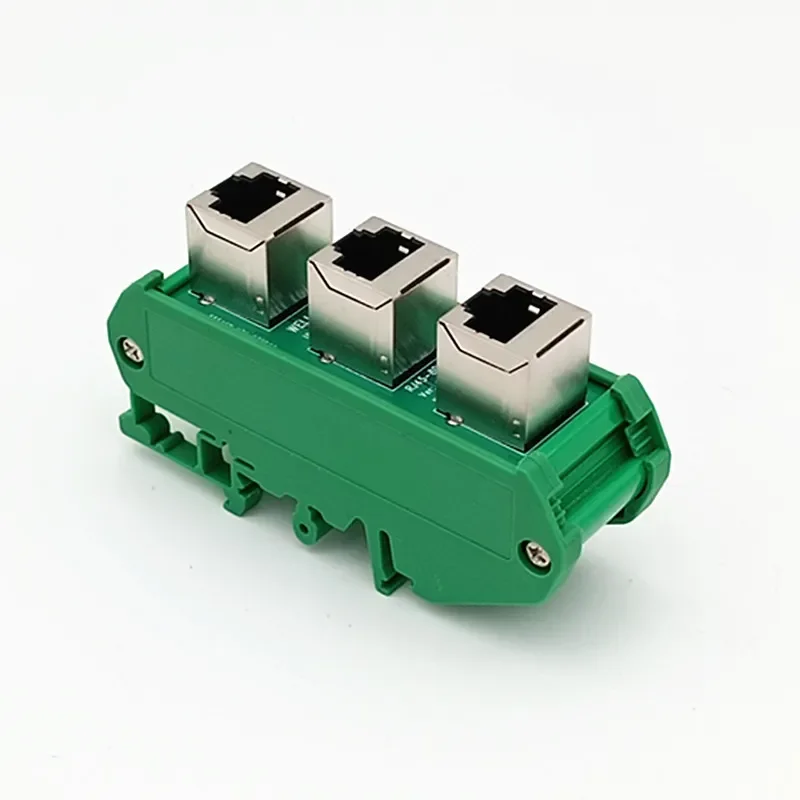 

Монтаж на DIN-рейку RJ45 8P 8C разъемы 3-сторонняя коммутационная плата Buss Модуль интерфейса Ethernet.