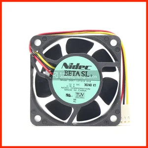 D06T-12TS15 01A 12V DC 0.18A 60X60X25mm 6cm 6025 2, 16 W 3800RPM Проводные выводы, маленький осевой вентилятор охлаждения