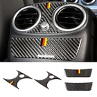 Центральная консоль из углеродного волокна для Mercedes Benz C Class W205 C180 C200 C300 GLC, задняя воздушная кондиционер, Выходная декоративная крышка, отделка