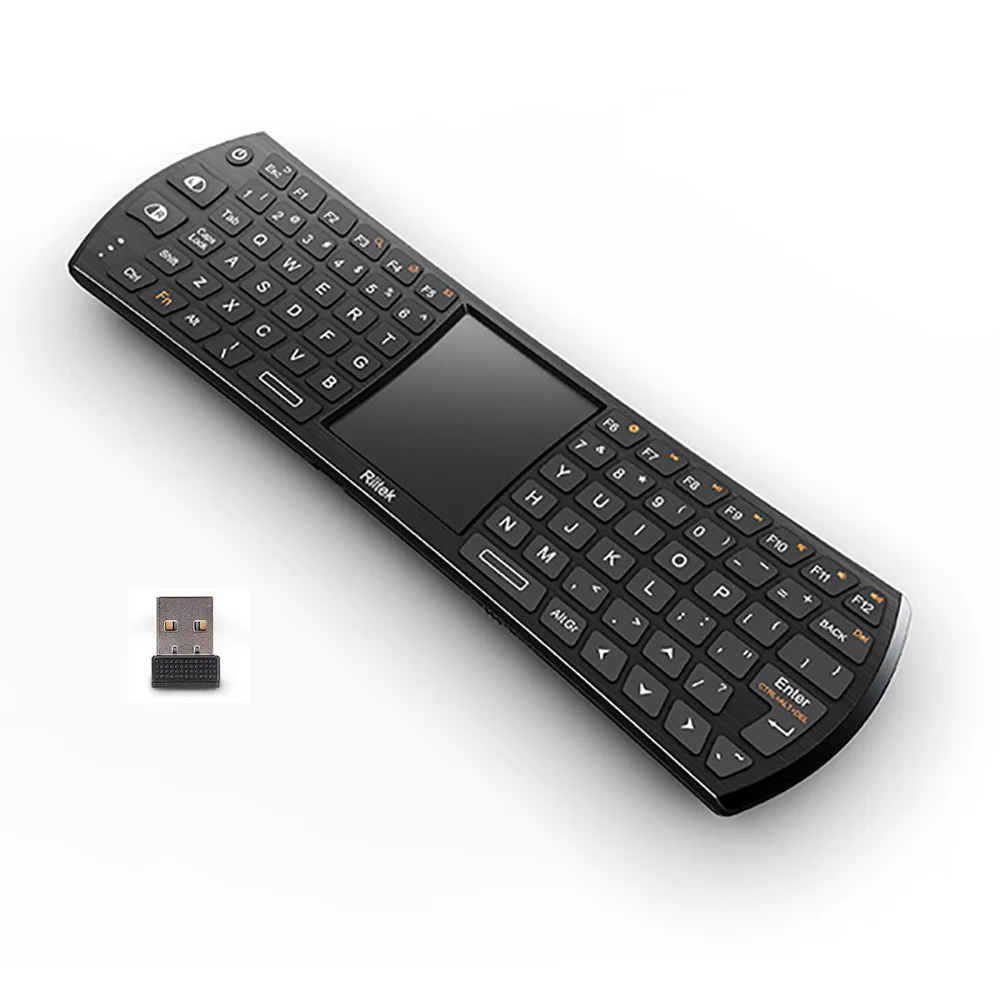 

2.4G Mini Wireless Keyboard with Touchpad, Rii K24T USB Receiver Remote Control for Smart TV, TV Box, Xbox, Tablets, PC, Mac
