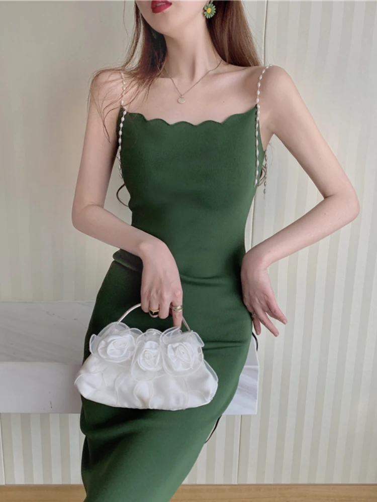 

Summer Vintage Women Sleeveless Chain Sling Dress Female Fashion Spaghetti Strap Sexy Party Dress Vestdios