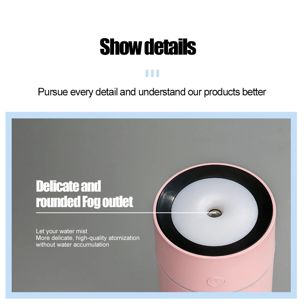 Увлажнитель воздуха ультразвуковой с цветным освещением 320 мл 2 режима |