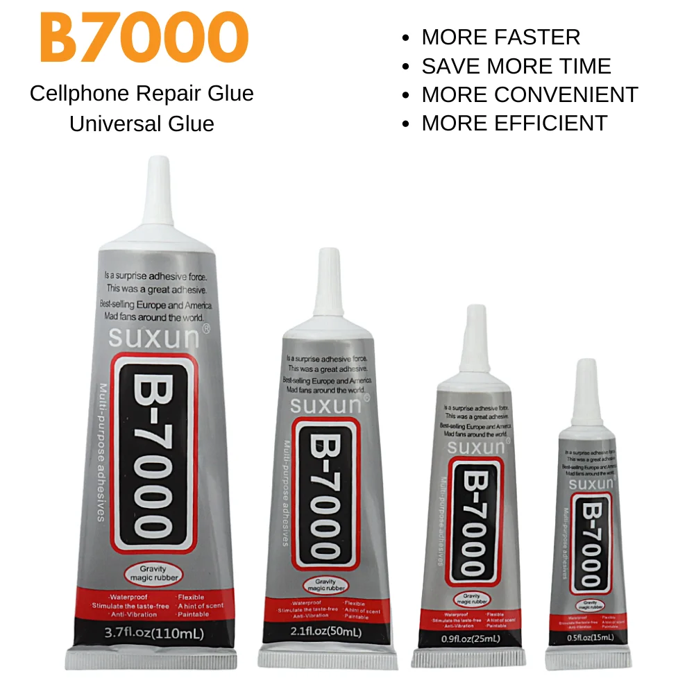 

15ML 25ML 50ML 110ML SUXUN B7000 Glue Clear Contact Phone Repair Adhesive Glass Plastic Universal DIY Glue B-7000