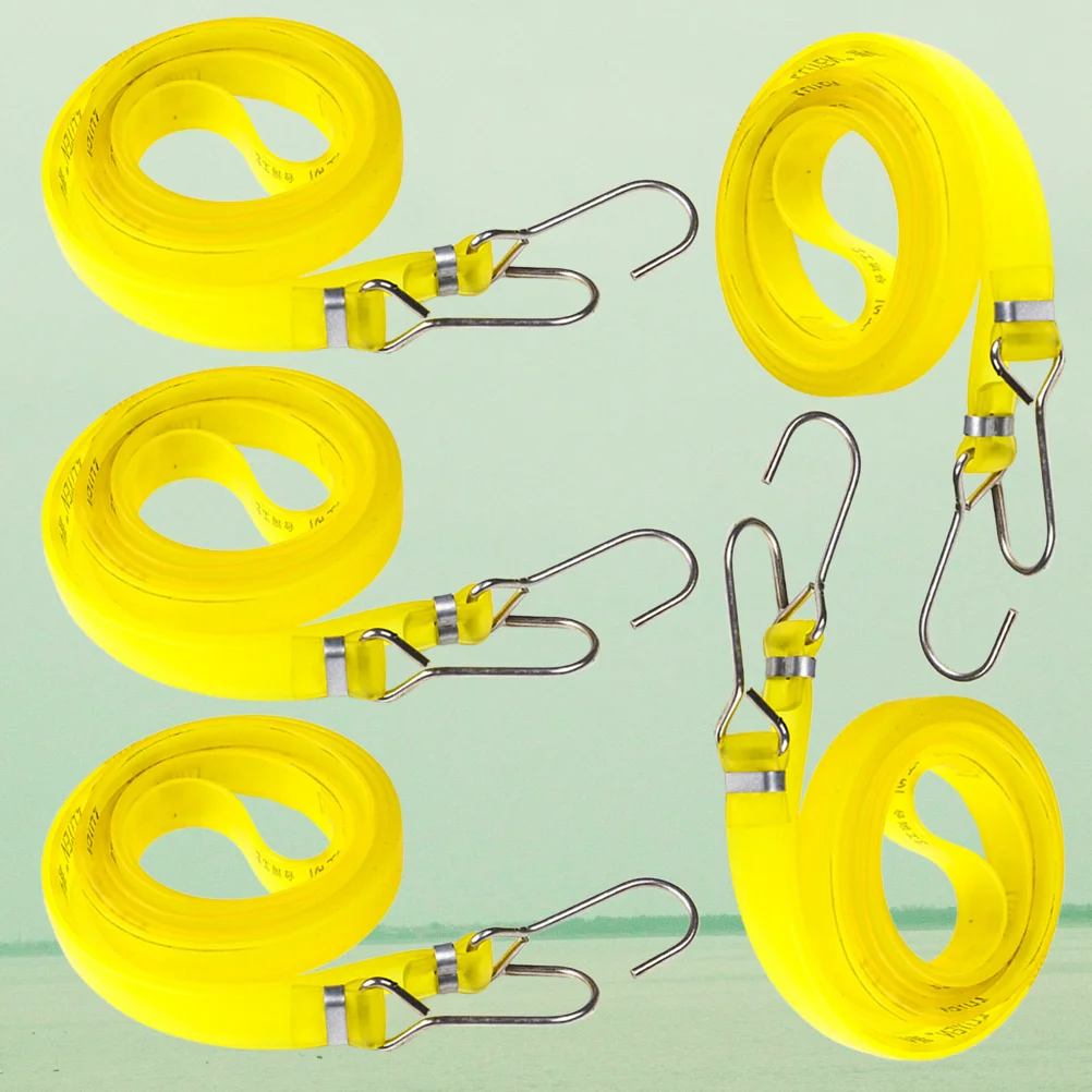 

5PCS Elastic Luggage Rope Transparent Luggage Belt for Outdoor Home