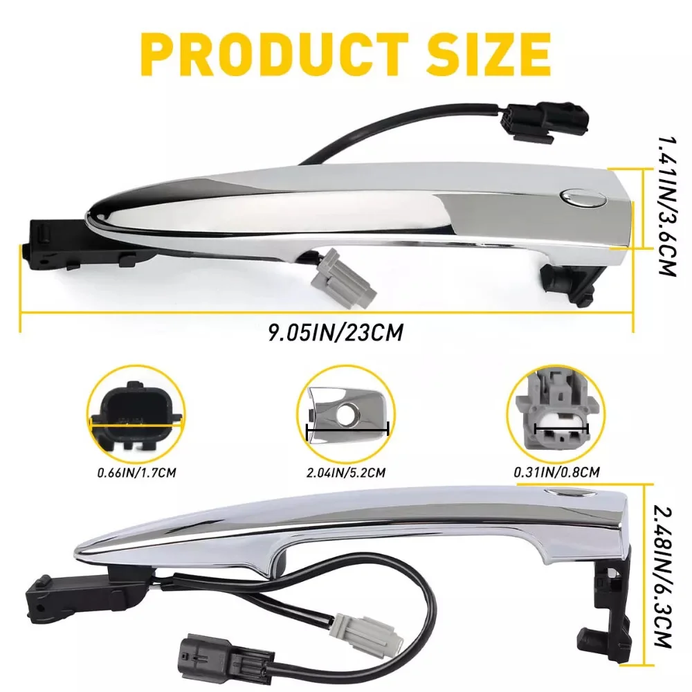 Передняя левая (водительская) Боковая дверная ручка для Nissan 2013-2018 Sentra S SL SR SV 806469N00A