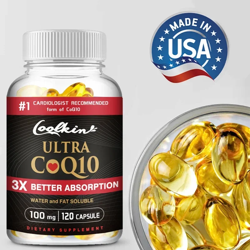 

Coenzyme Q10 Capsule Supplement - Antioxidant, Water Soluble and Fat Soluble Coenzyme Q10 Natural Supplement