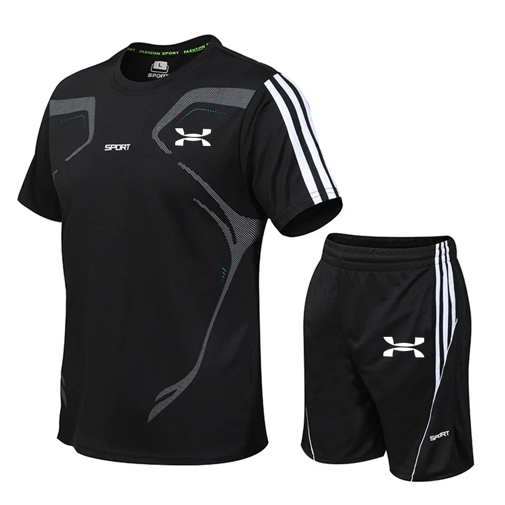 Мужской Спортивный Комплект Для Фитнеса Быстросохнущий Дышащий Повседневный