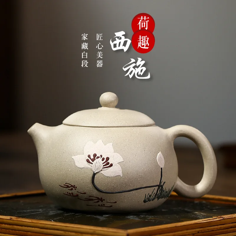 

Zisha Teapot Yixing Handmade Pot Kung-fu Teaware Purple Clay Drinkware For Puer Green Black Chinese Tea Duan Mud Xishi