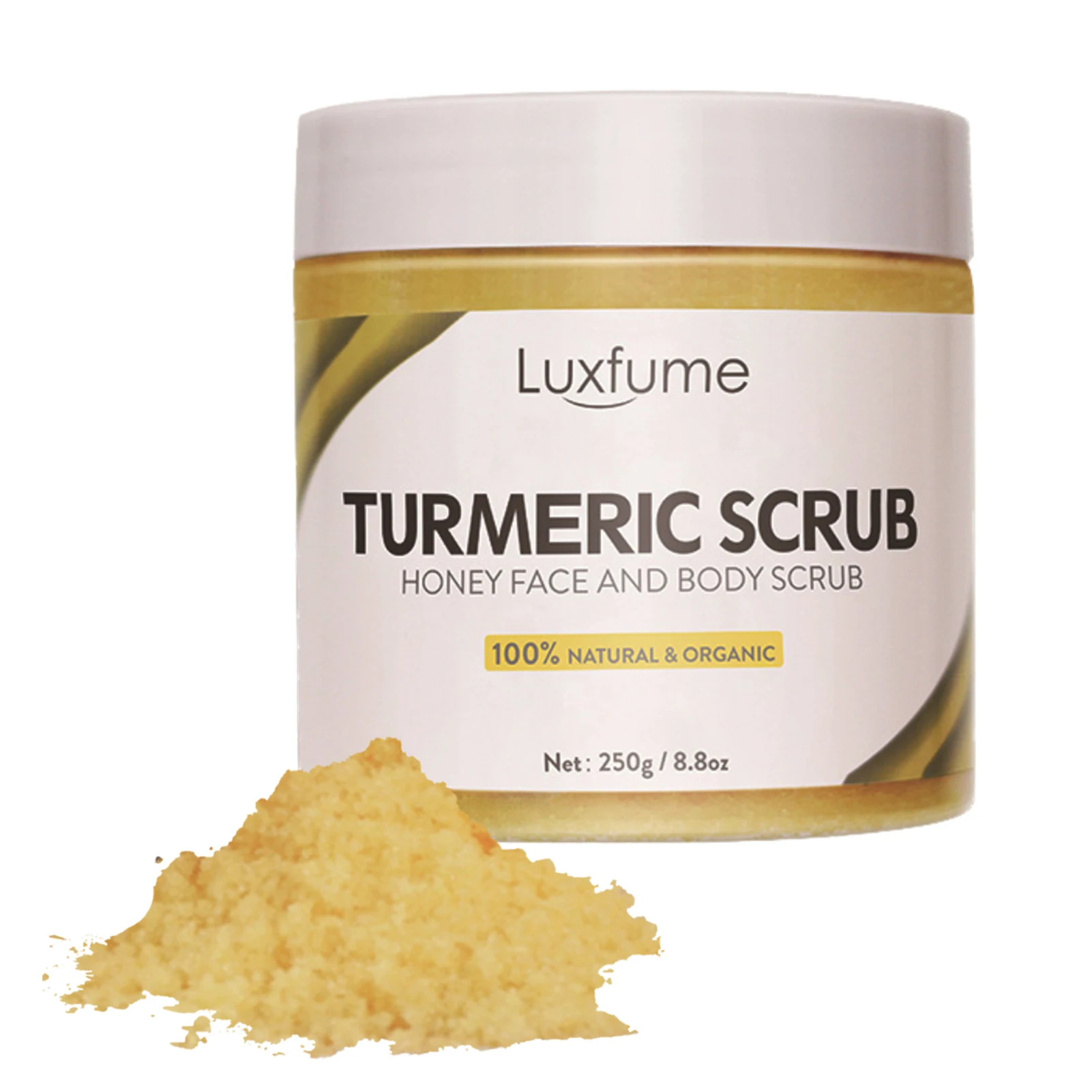 

Turmeric Face Body Scrub Soften Cutin Brightening Moisturizing Salt Pore Cleaning Skin Smooth Exfoliating Anti-Acne Sugar Cream