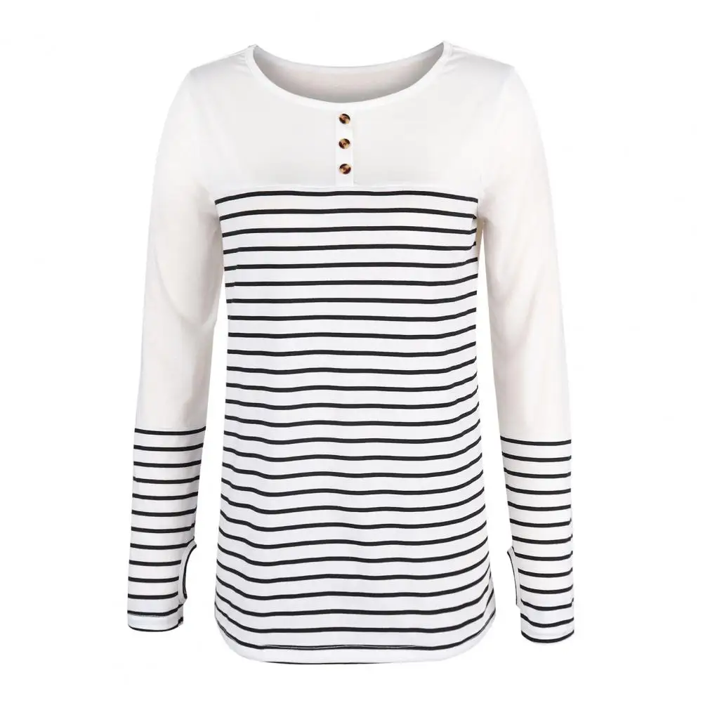 

Comfy Chic Women Autumn Pullover Top Simple Women Blouse Washable for Daily Wear