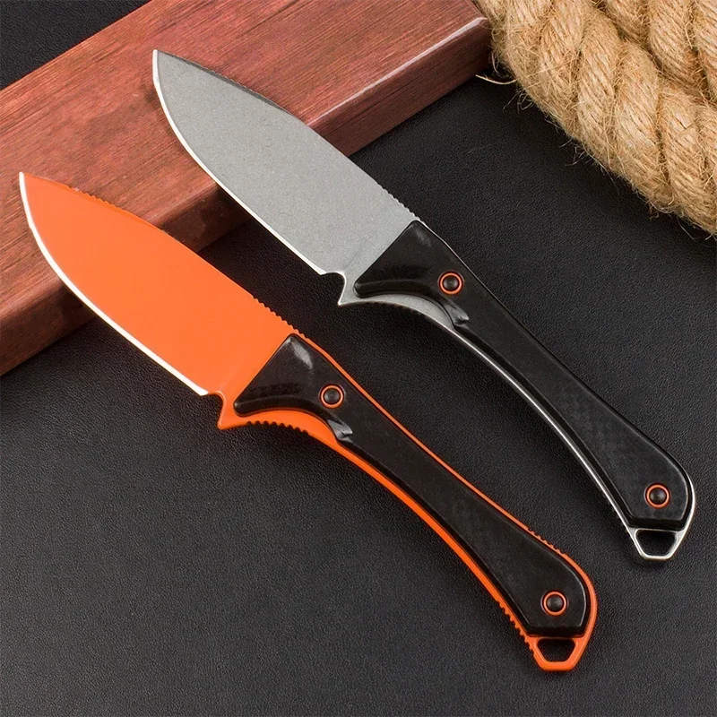 Оригинальный нож BM 15201 с фиксированным лезвием и оранжевой ручкой нейлон