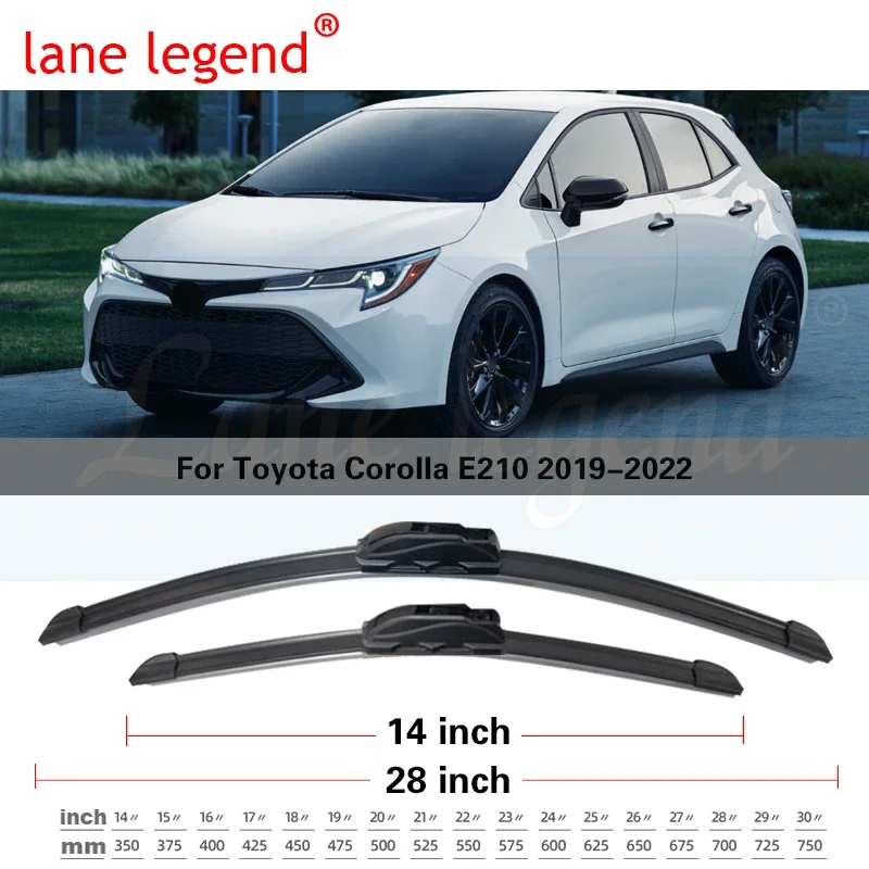 

Для Toyota Corolla E210 2019 2020 2021 2022, аксессуары, безрамные щетки стеклоочистителя хэтчбек, комплект для очистки переднего и заднего окна, крючок U J
