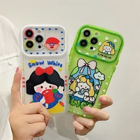 disney cartoon princess alice princess photo frame phone cases for iphone 13 12 11 pro max xr xs max x back cover
