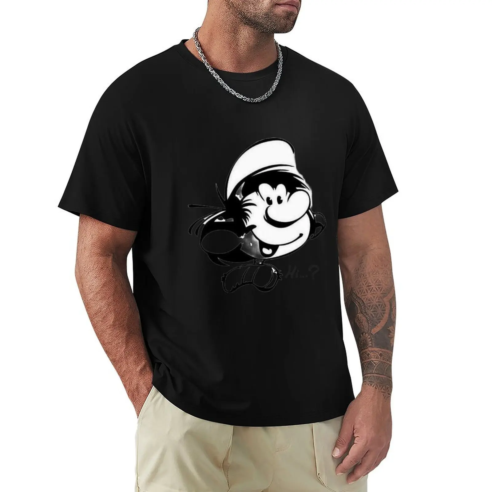 Gaston Lagaffe Film мультфильм Цветная футболка Биг Бен дизайнерские рубашки уличная