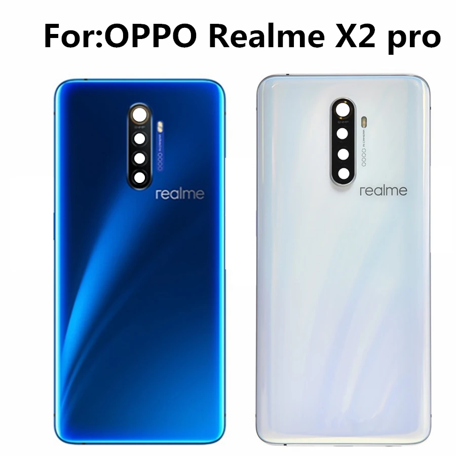 

Back Battery Cover For OPPO Realme X2 Pro Housing Rear Door Glass Case For Realme X2 Pro Battery Cover With Camera Lens Replace