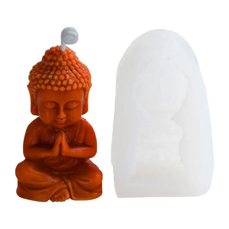 

Buddha Candle Molds Silicone Chinese Buddha Mold Buddha Handmade Molds For Clay Chinese Elements DIY 3D Scented Candle Mold