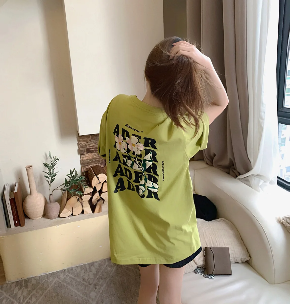 

Ader Error T-shirt Summer Short Sleeve T-shirt Women Loose Round Neck Cotton Printed Graphic T shirts Korea Dongdaemun 2023 New