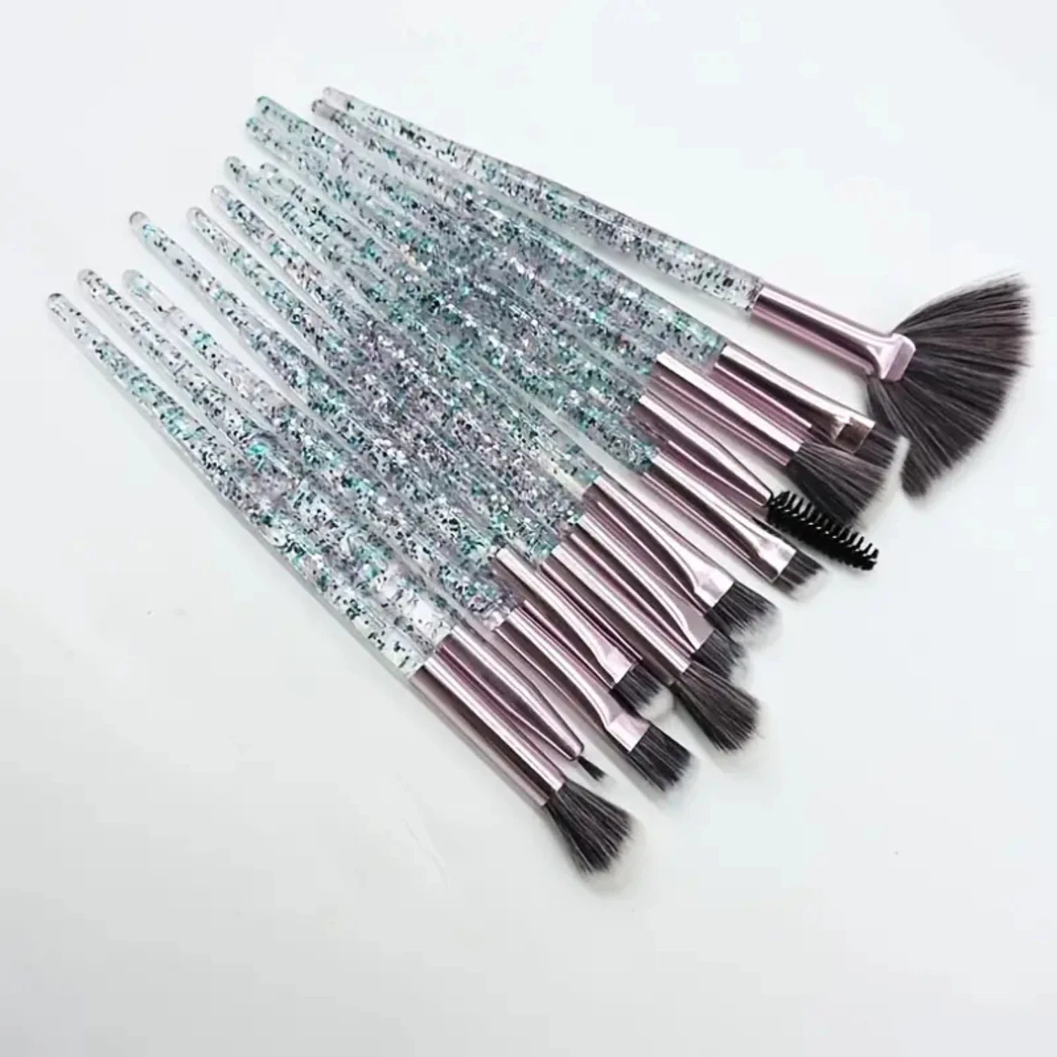 Crystal Handle Makeup Brushes Set 12pcs Professional Large Loose Face High Quality Brush Kit for Women Essenti