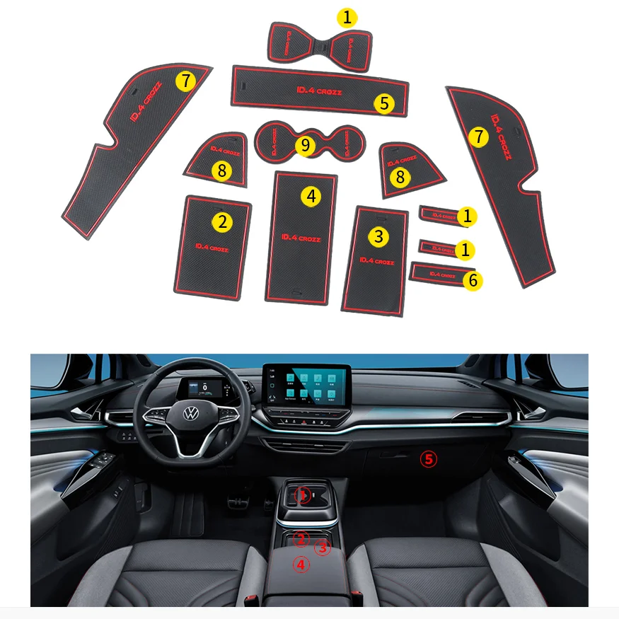 

Противоскользящий коврик для ворот телефона, для VW ID.4, ID4, CROZZ, 2021, 2022