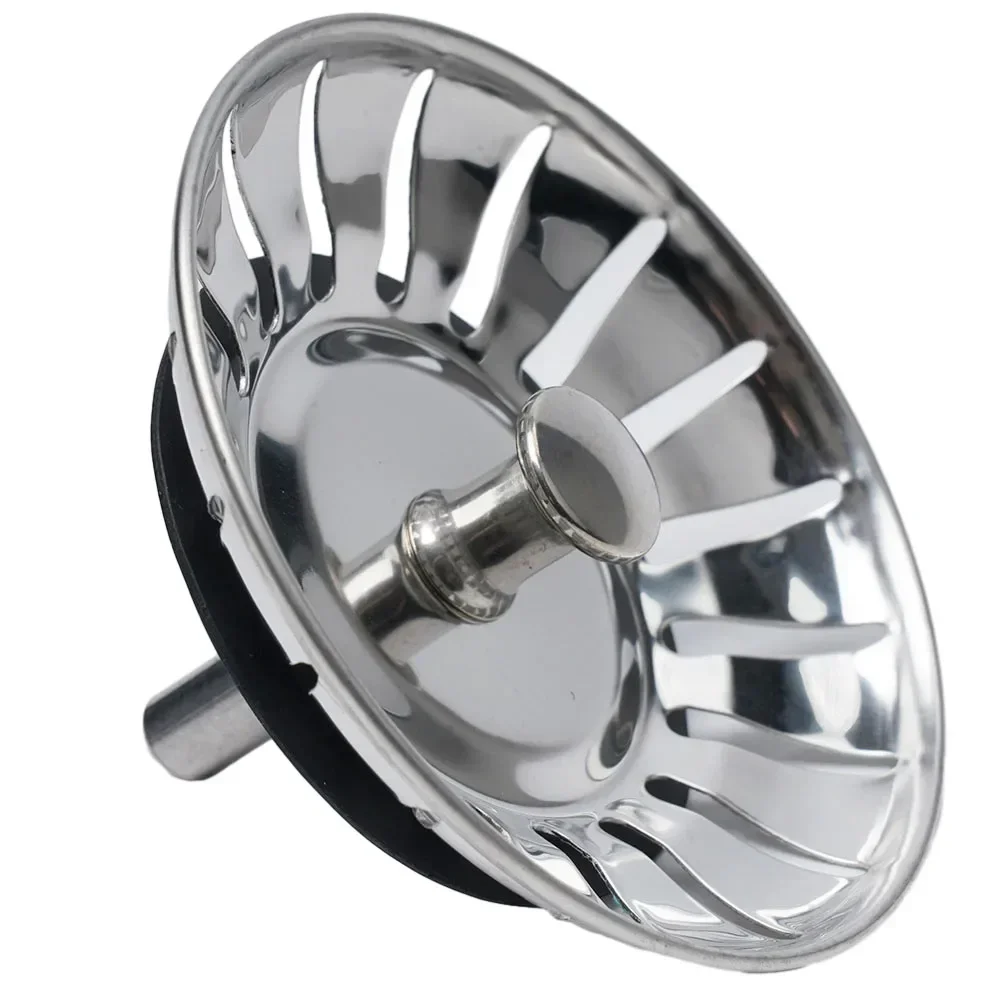 Фильтр для кухонной раковины пробка сливного фильтра 80 мм из нержавеющей стали