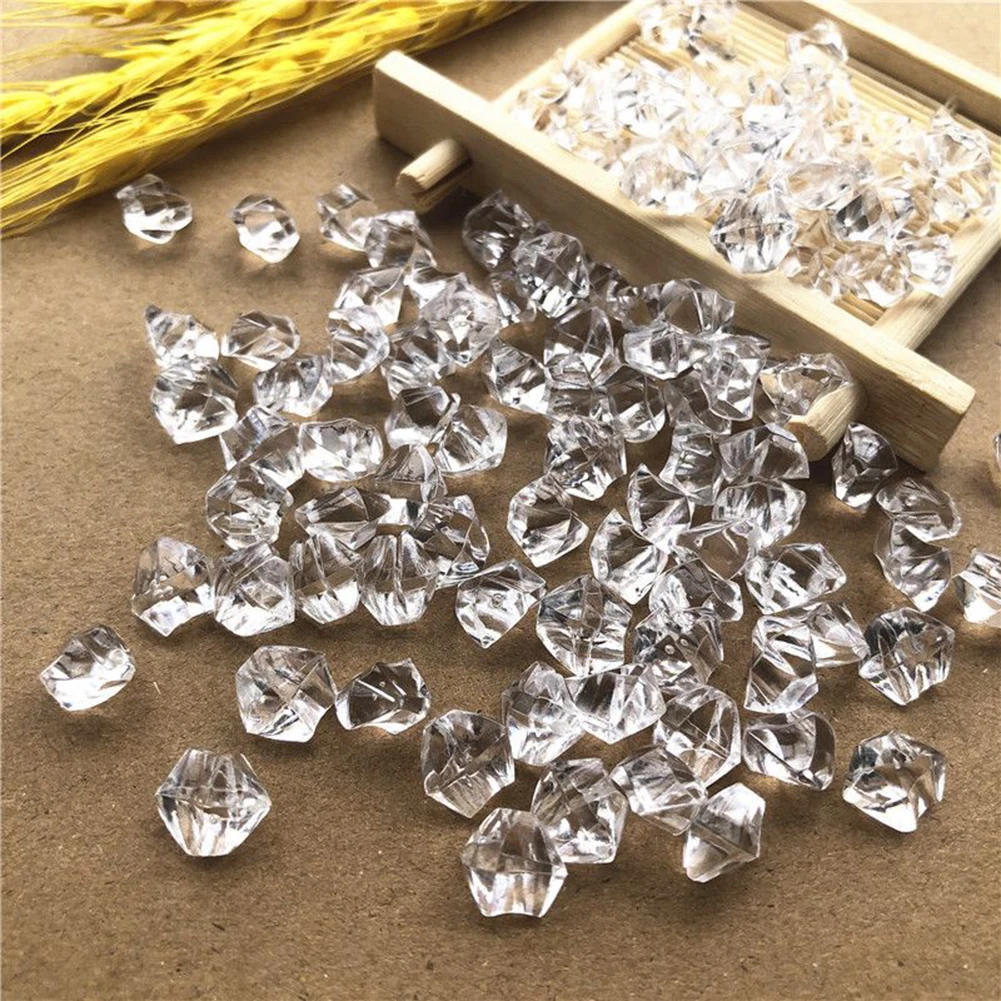 

200PCS Plastic Gems Ice Grains Colorful Stones Children Jewels Acrylic Jewels Ice Counter Crystal Diamonds Toy Vase Fish Decor