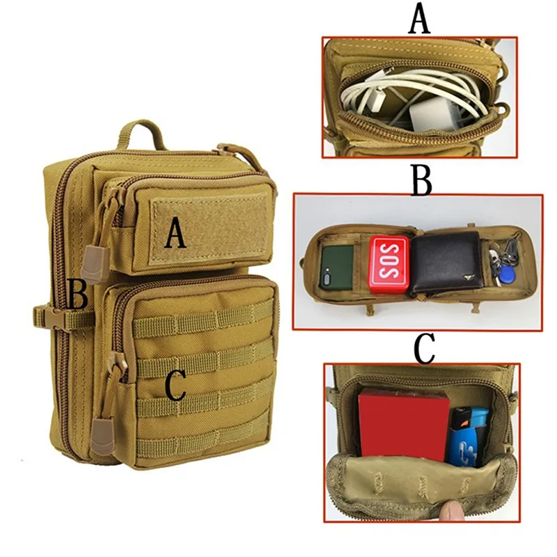 

Multifunction Tactical Pouch Military Molle Hip Waist EDC Wallet Purse Phone Holder Bags Camping Hiking Hunting Fanny Pack