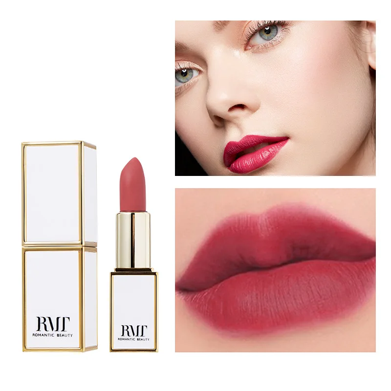 

6 Colors Fashion Square Tube Velvet Matte Lipstick Lasting Waterproof Brighten Nude Color Non-stick Cup Sexy Lipstick Cosmetic