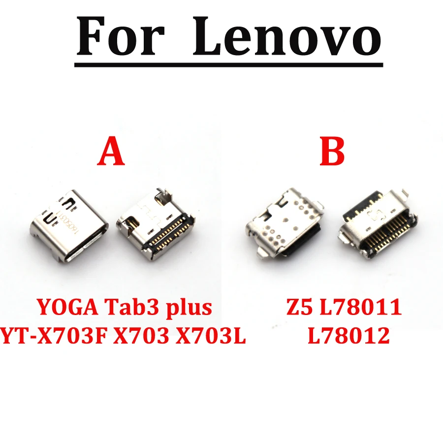 

2Pcs USB Charging Dock Plug Charger Port Connector For Lenovo YOGA Tab3 plus YT-X703F X703 X703L Z5 L78011 L78012 Type C Jack