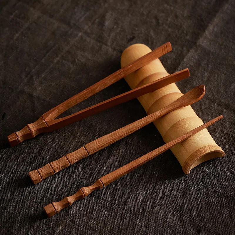 

4pcs/set natural bamboo tea accessories bamboo tea ceremony set kung fu tea tool