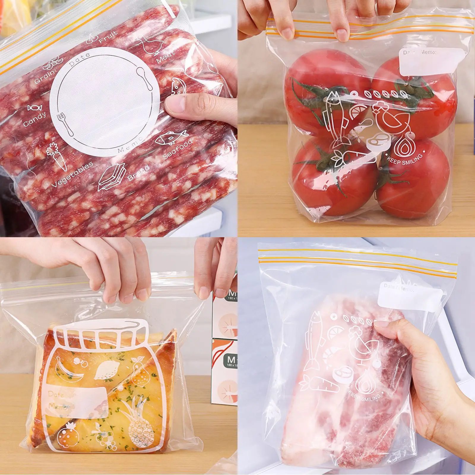 

15-30 шт., силиконовые пакеты для хранения продуктов