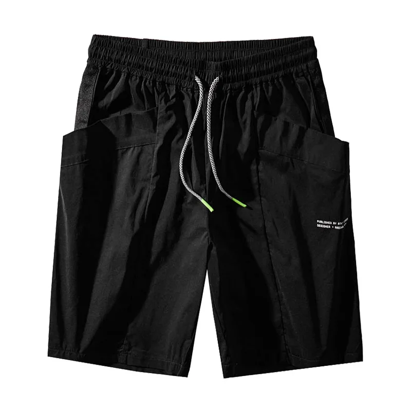 

Overalls Pull Rope Sports Casual Pants Large Pocket Streetwear Harajuku Male Pants Shorts for Men