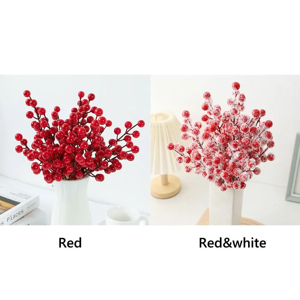 10 шт. ветки красных ягод аксессуары для самостоятельного изготовления украшение