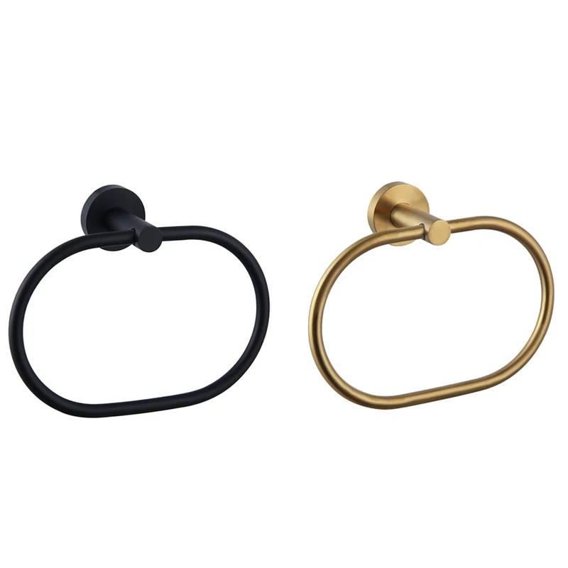 

Держатель для полотенец в ванную комнату, современный держатель для полотенец из нержавеющей стали овальной формы, настенный держатель для...
