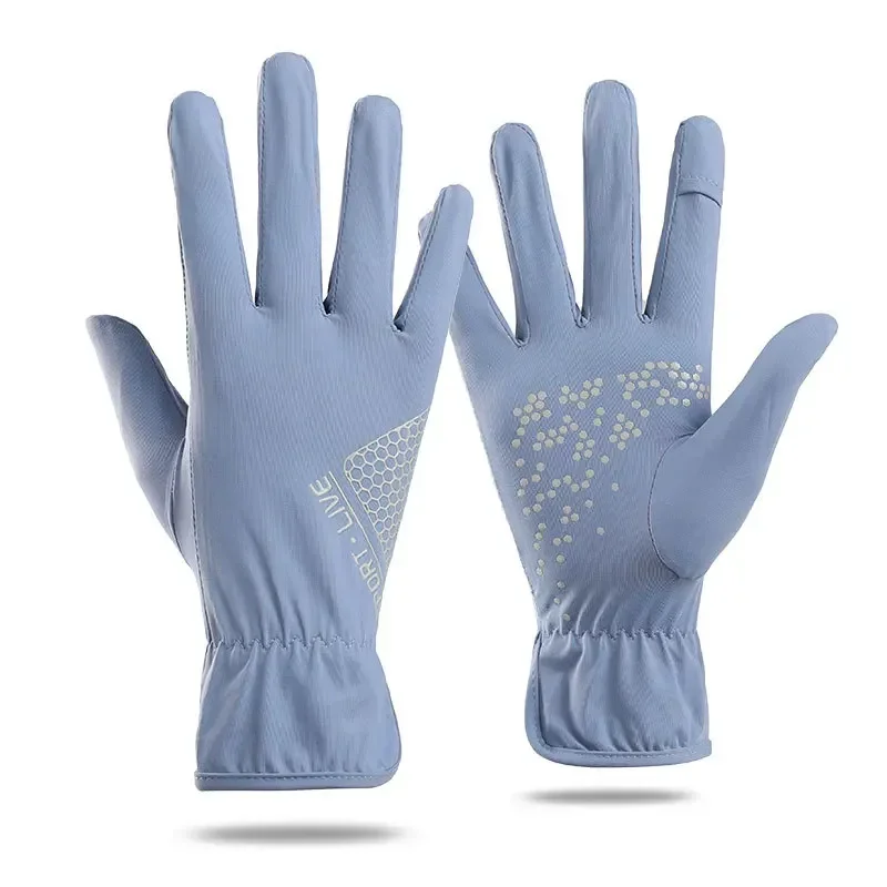 Солнцезащитные перчатки для женщин тонкие ледяные шелковые варежки с длинными