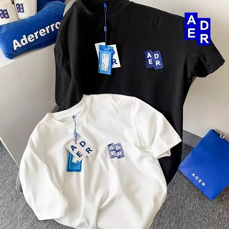 

ADER ERROR Geometric Embroidery T-shirt High Street Loose Men Women Short Sleeves T-shirts