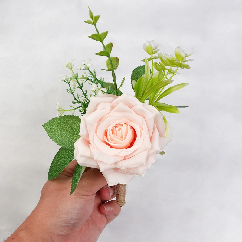 Свадебный цветок корсаж на запястье искусственный подружки невесты розы ручной