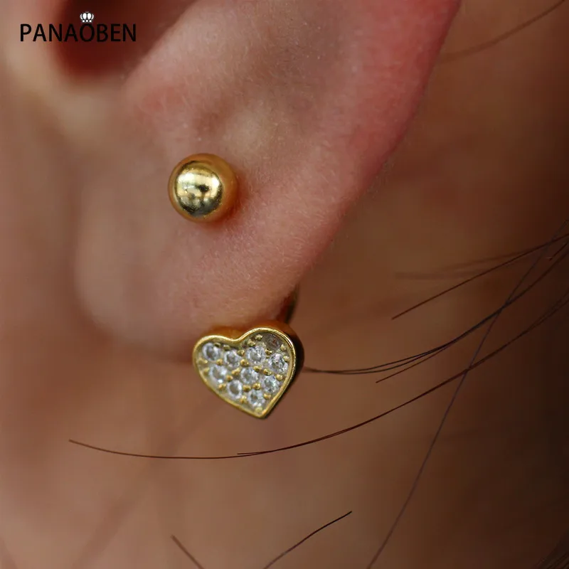 

Женские серьги-гвоздики из серебра 925 пробы в форме сердца