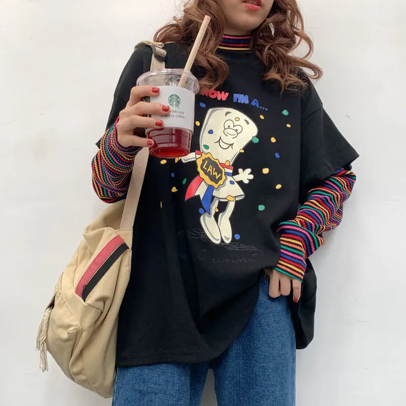 

Женский хлопковый свитшот в радужную полоску, с длинным рукавом