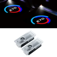 2 pcsset led car door welcome light for bmw x5 models e70 logo hd laser projector lamp warning light auto accessories