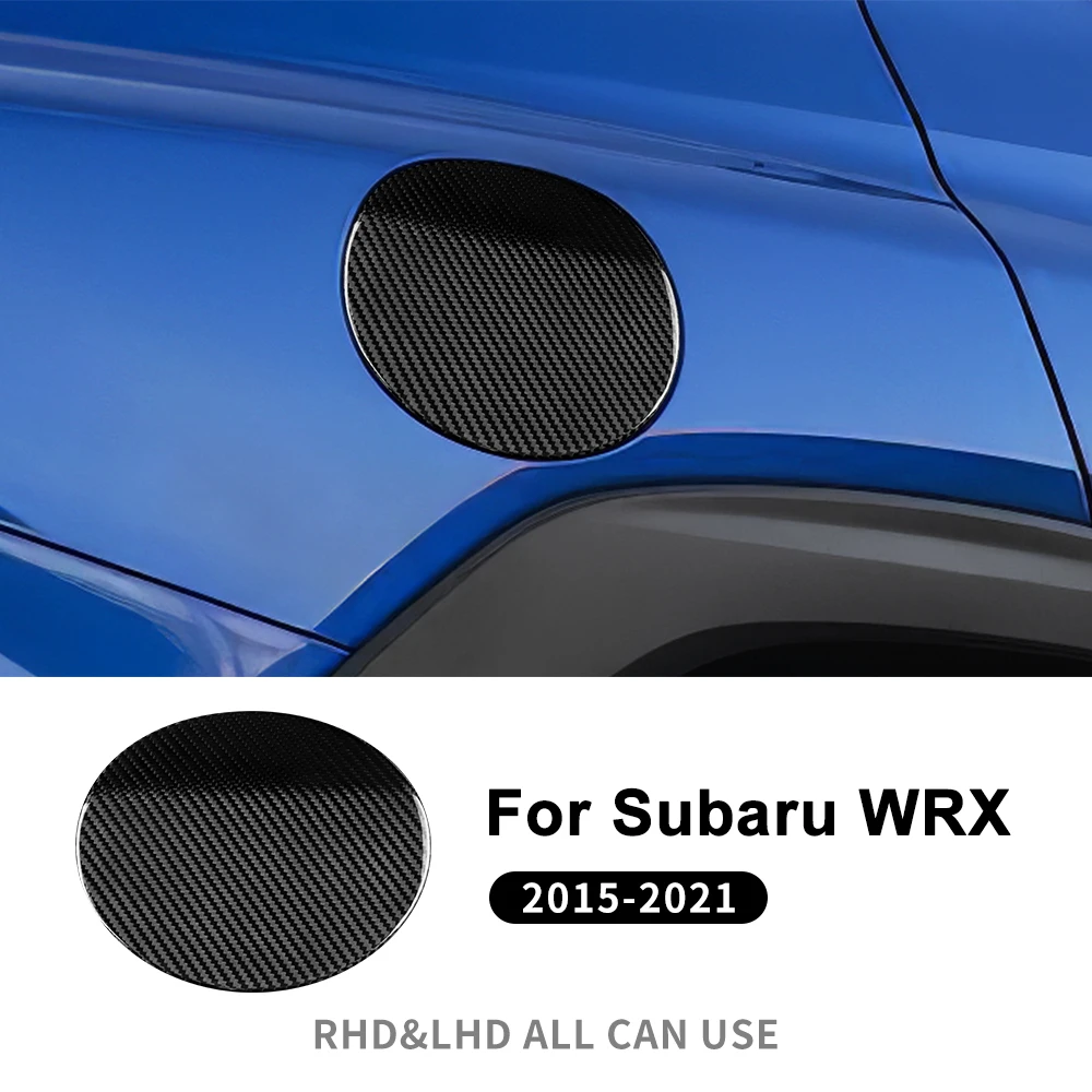 

Наклейка из настоящего твердого углеродного волокна для Subaru WRX 2015 2016 2017 2018 2019 2020 2021, автомобильный топливный бак CapTrim LHD RHD, украшение